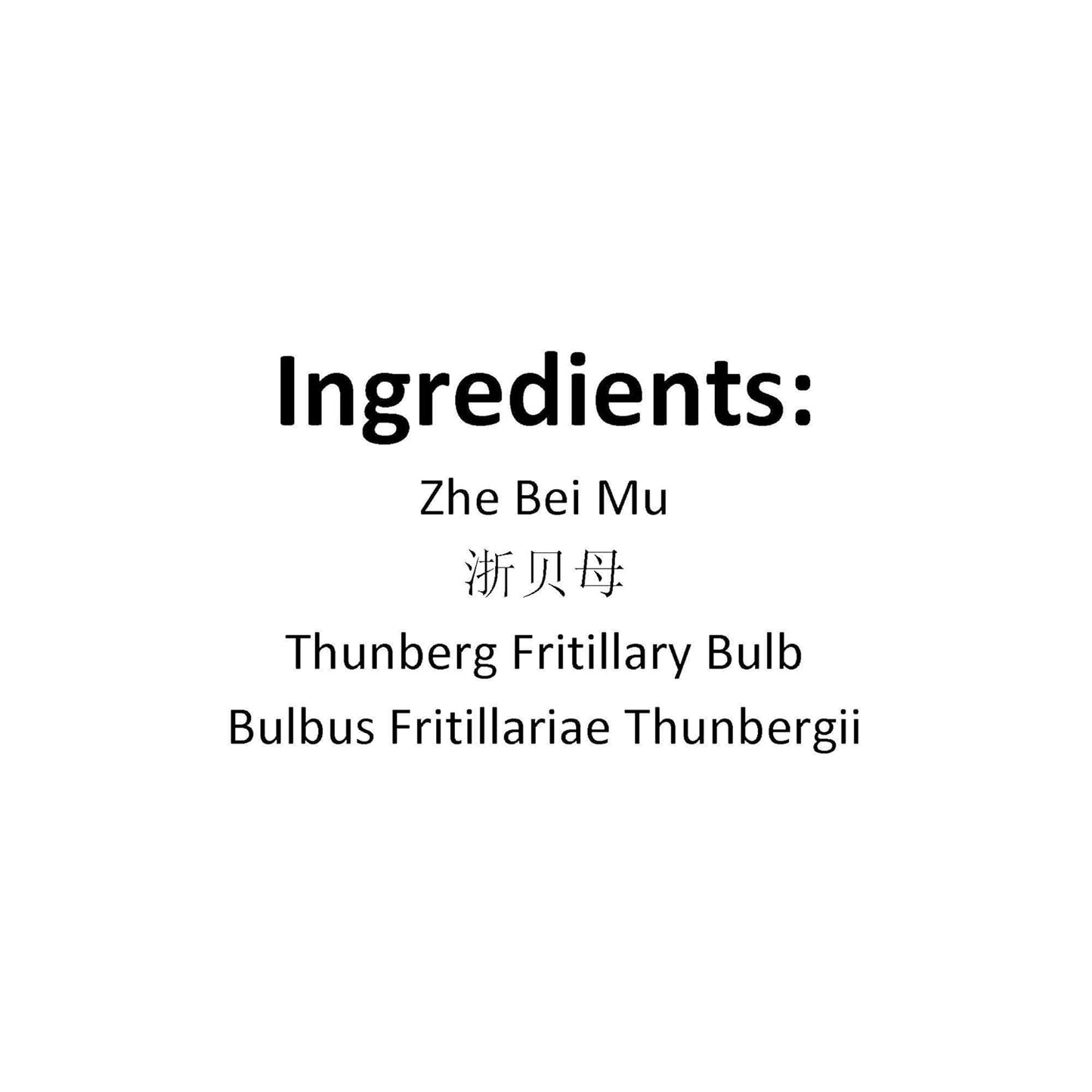 XYP Zhebeimu Zhe Bei Mu 浙贝母 100Gram
