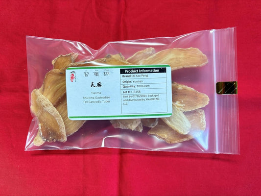 XYP Tianma Tian Ma  天麻 100Gram